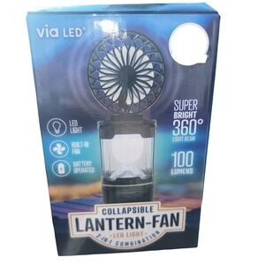 Collapsible Lantern-Fan - Black
